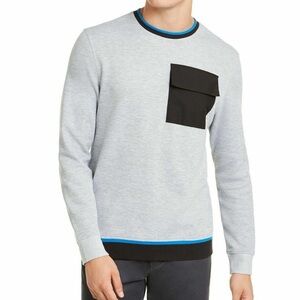 Alfani Gray Top with Black and Blue Accents